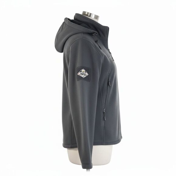 Dewbu Heated Hooded Parka Polar Fleece Jacket XL - 12V Battery & 3 Heat Settings - Picture 5 of 14